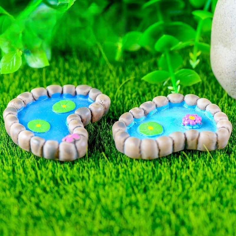 Lotus Pond Miniature Figurine Bonsai Foot Plant Figurine Home Decoration Mini Fairy Garden Accessories Fairy Garden Simulation Statue Toy Resin Craft Wholesale Price Fairy Garden Supply Picture From Fairy Garden Supplies