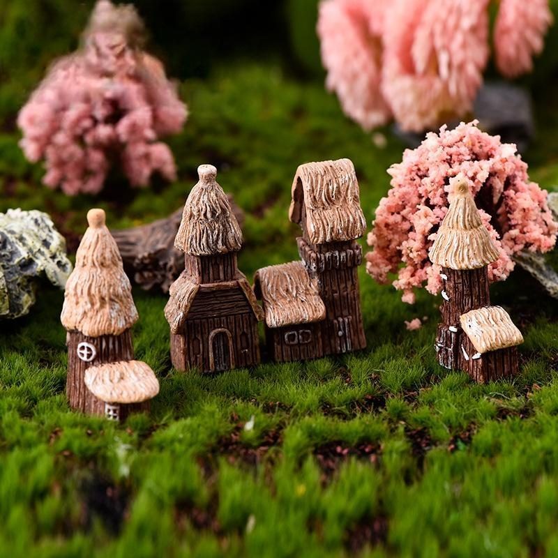 Countryside Cottage Model Woodeen House Miniature Figurine Simulation Landscape Decoration Fairy Garden Statue Home Gift Garden Wholesale Price Fairy Garden Supply Picture From Fairy Garden Supplies