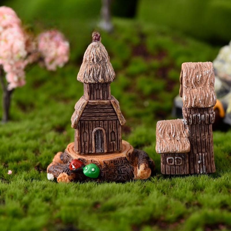 Countryside Cottage Model Woodeen House Miniature Figurine Simulation Landscape Decoration Fairy Garden Statue Home Gift Garden Wholesale Price Fairy Garden Supply Picture From Fairy Garden Supplies