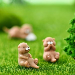 Diy Fairy Garden Dollhouse Bonsai Ornament Home Decor Otters Multi Style Figurine Animal Model Miniature Water Dog Fashion Gift Image Of Fairy Garden Supplies