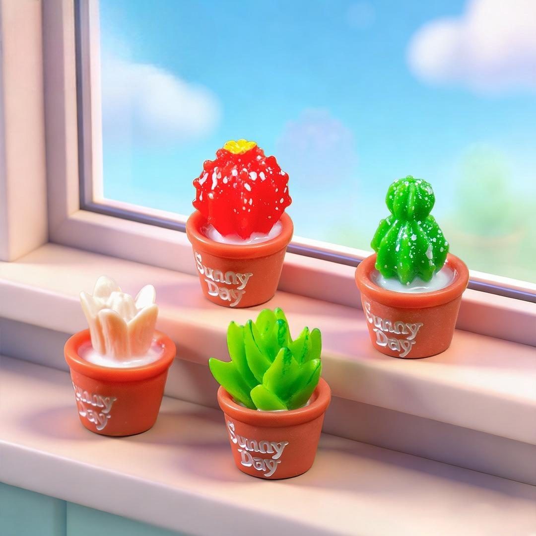 1Pcs Cute Mini Succulent Cactus Plant Decor Diy Resin Crafts Fairy Garden Miniatures Ornament Terrarium Figurines Decor Picture From Fairy Garden Supplies