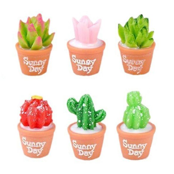 1Pcs Cute Mini Succulent Cactus Plant Decor Diy Resin Crafts Fairy Garden Miniatures Ornament Terrarium Figurines Decor Picture From Fairy Garden Supplies