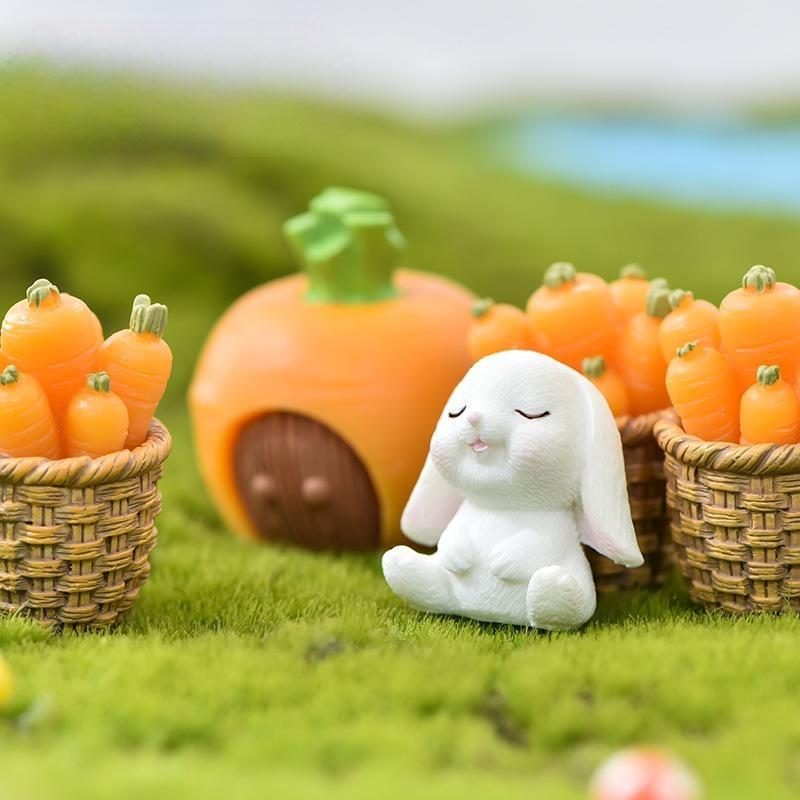Cartoon Rabbit Carrot Miniature Fairy Garden Accessory Micro Landscape Cacti Deocration Handmade Craft Gift Pendant Photo From Fairy Garden Supplies