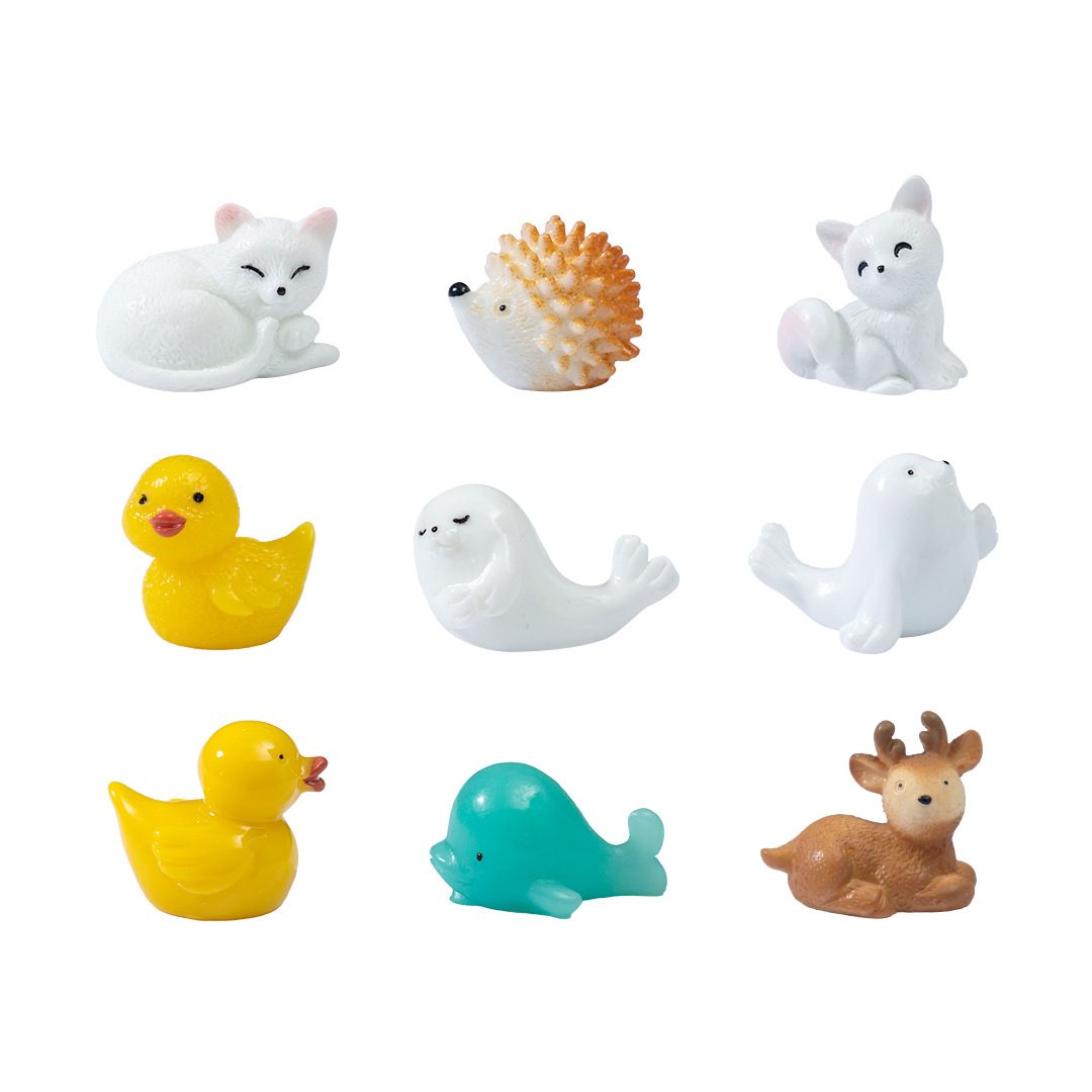 Mini Statue Figurine Animal Model Hedgehog Dolphin Deer Moss Micro Landscape Figurine Miniature Bonsai Fairy Garden Ornament Photo Of Fairy Garden Supplies