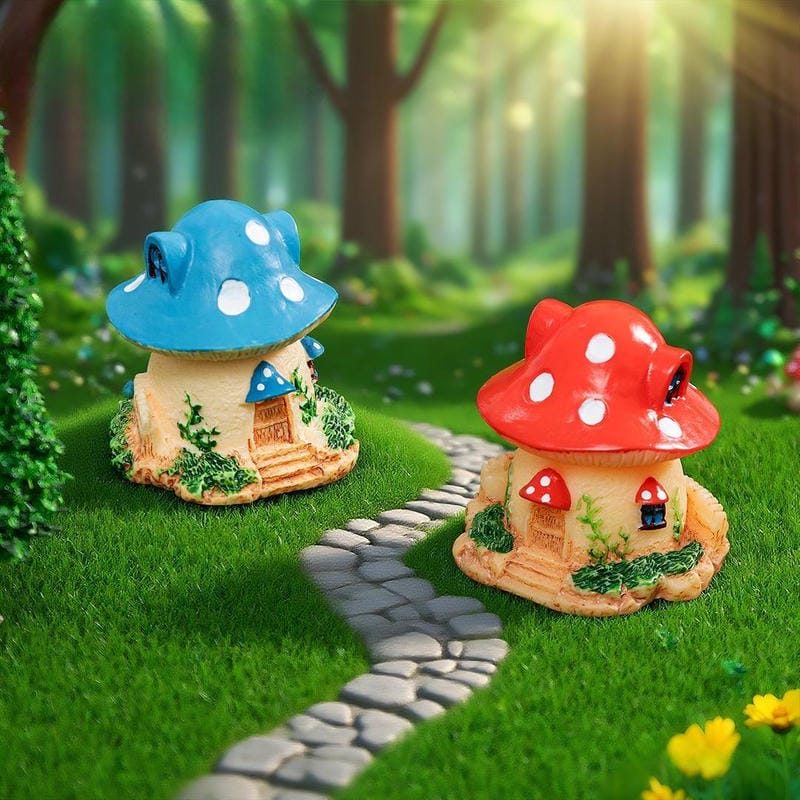 4 Style Rural Mushroom House Fairy Garden Miniatures Gnomes Moss Terrariums Resin Crafts Figurines Home Decoration Photo of Fairy Garden Supplies 4 Style Rural Mushroom House Fairy Garden Miniatures Gnomes Moss Terrariums Resin Crafts Figurines Home Decoration Picture From Fairy Garden Supplies