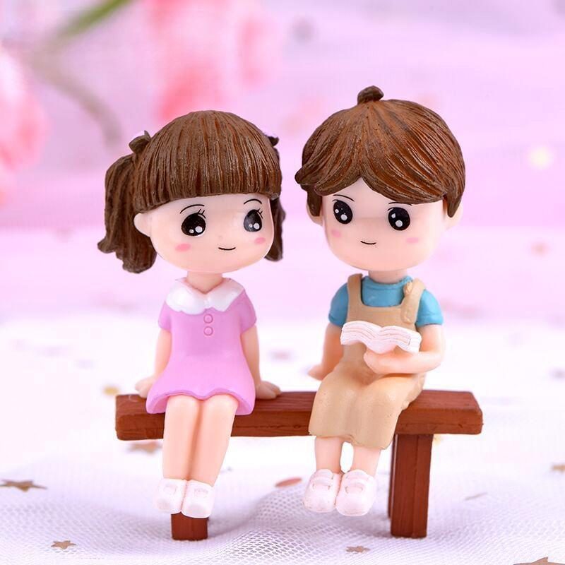3Pcs Couple Boy Girl Chair Lover Figurine Cartoon Character Fairy Garden Home Miniature Ornament Desk Decoration Accessory Picture From Fairy Garden Supplies