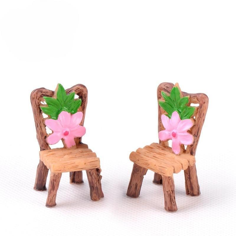1 Set Table Chair Resin Craft Micro Landscape Material Ornament Fairy Garden Miniature Terrarium Bonsai Decoration Picture From Fairy Garden Supplies