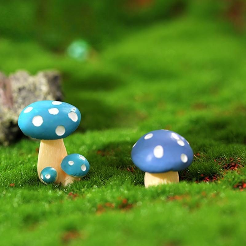 16 Styles Mushroom Bush Fairy Garden Miniature For Terrarium Resin Figurine Ornament Miniaturas Potted Plant Decor Picture From Fairy Garden Supplies