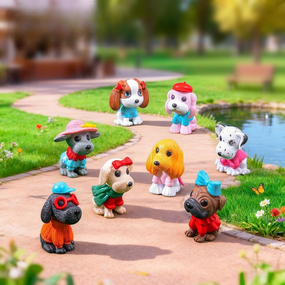 Dog Dollhouse Statue Figurine Micro Crafts Ornament Miniatures Happy Puppy Home Garden Decor Image From Fairy Garden Supplies