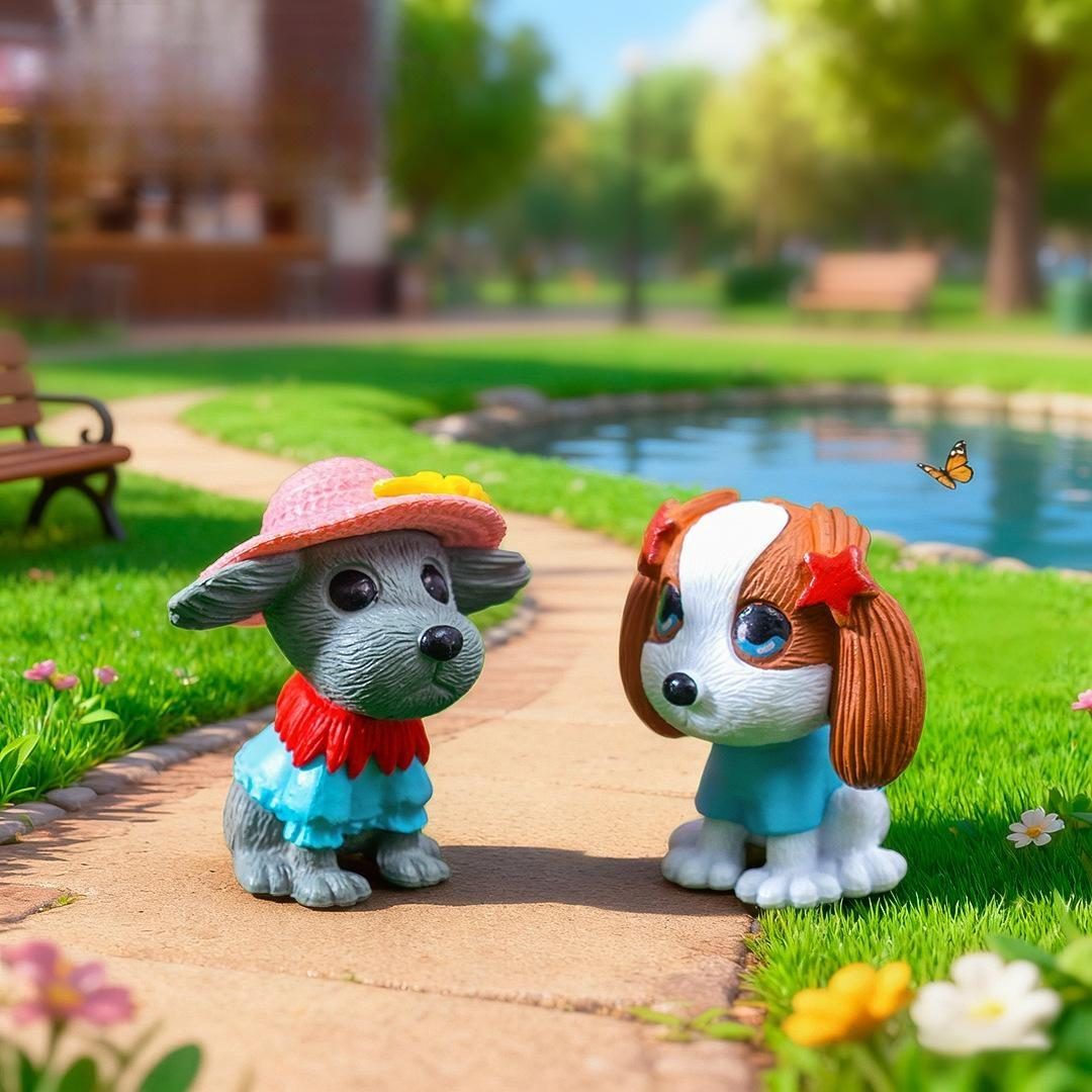 Dog Dollhouse Statue Figurine Micro Crafts Ornament Miniatures Happy Puppy Home Garden Decor Image From Fairy Garden Supplies