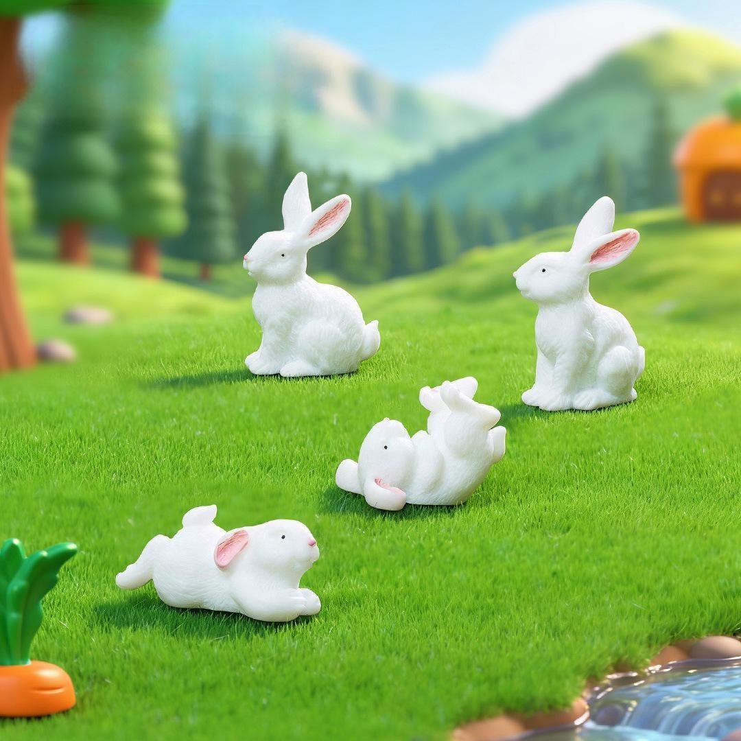 White Rabbit figurine Animal Model Resin Craft micro landscape home decor miniature decoration accessories Picture from Fairy Garden Supplies White Rabbit Figurine Animal Model Resin Craft Micro Landscape Home Decor Miniature Decoration Accessories Picture From Fairy Garden Supplies