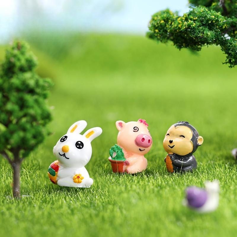 1 Pieces Various Animal China Zodiac Treasure Model Small Figurine Crafts Ornament Photo Of Fairy Garden Supplies