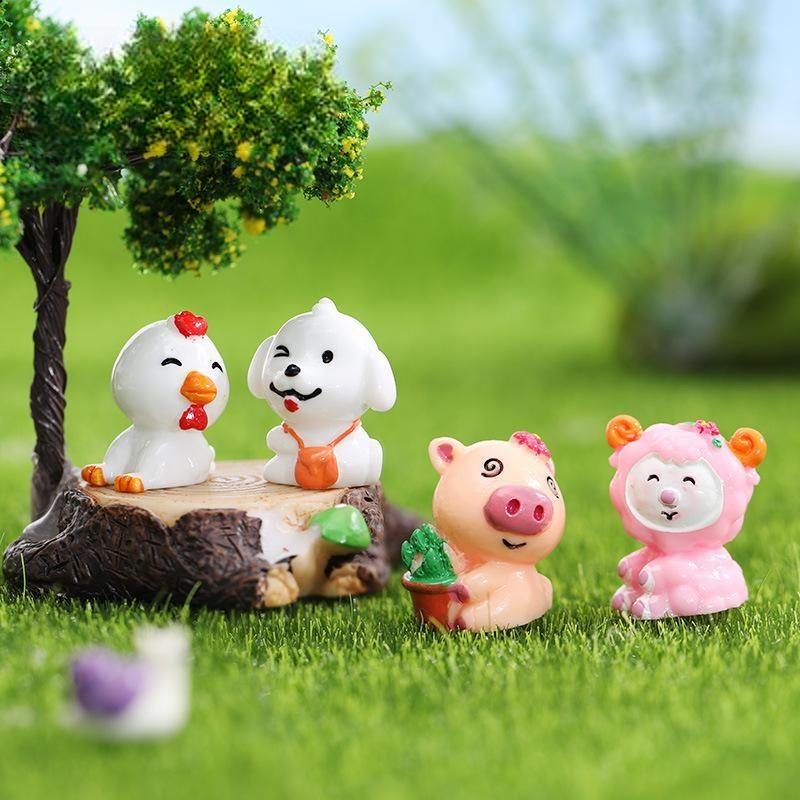 1 Pieces Various Animal China Zodiac Treasure Model Small Figurine Crafts Ornament Photo Of Fairy Garden Supplies