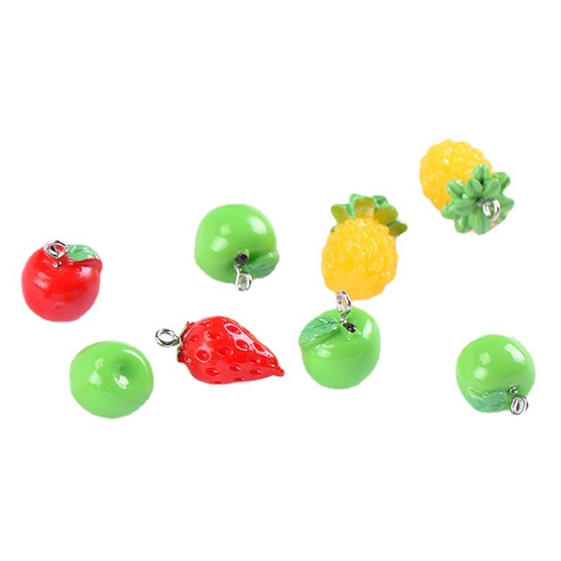 Mini Fruit Pendant Strawberry Green Apple Air Dry Clay Slime Beads Playdough Tools Crafts Resin Accessories Toys Photo From Fairy Garden Supplies