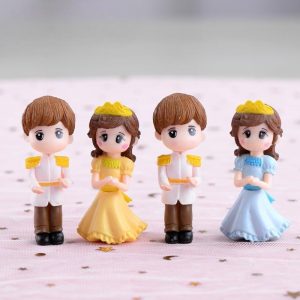 2Pcs Wedding Prince Princess Lover Figurine Cartoon Character Fairy Garden Home Miniature Ornament Desk Decoration Accessory Picture From Fairy Garden Supplies