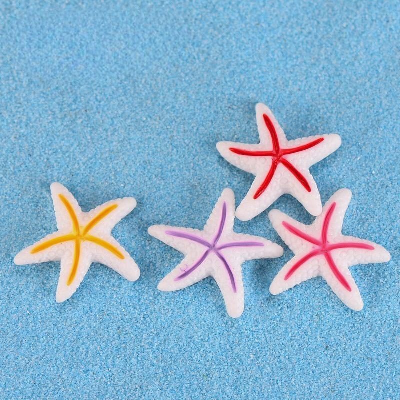 1 Piece Sea Zoo Dolphin Starfish Sea Fish Star Model Small Statue Figurine Little Crafts Ornament Miniatures Home Decor Picture Of Fairy Garden Supplies
