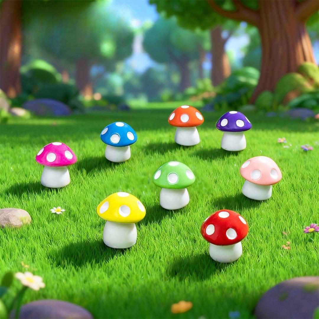 Mushrooms Terrarium Figurines Fairy Garden Miniatures Party Garden Mini Mushroom Garden Ornament Resin Crafts Decorations Picture Of Fairy Garden Supplies