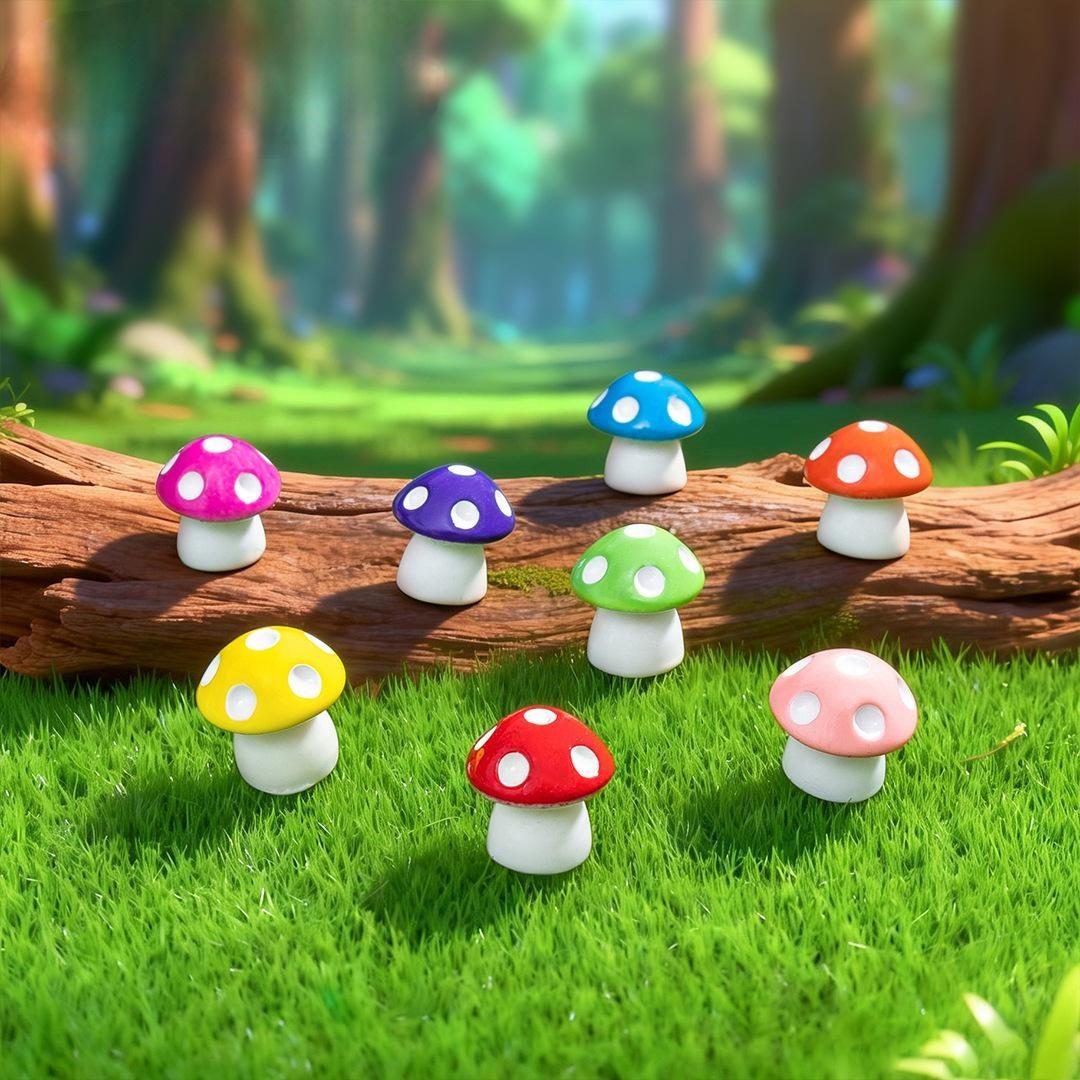 Mushrooms Terrarium Figurines Fairy Garden Miniatures Party Garden Mini Mushroom Garden Ornament Resin Crafts Decorations Picture Of Fairy Garden Supplies