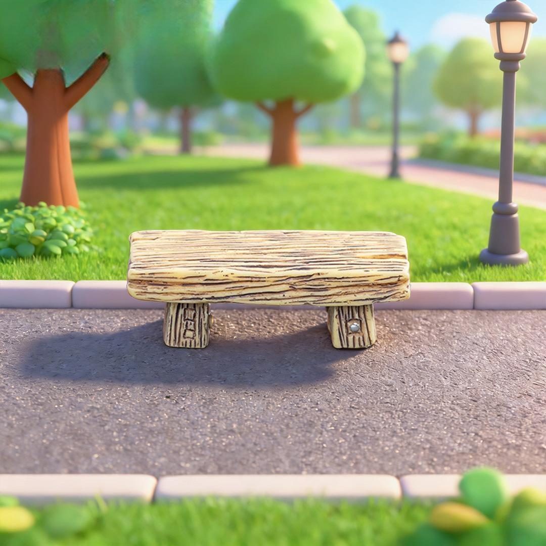 1 Pcs Long Wood Bench Miniature Figurine Fairy Garden Accessories Doll House Decoration Cartoon Animal Models Plastic Girl Toy Picture From Fairy Garden Supplies