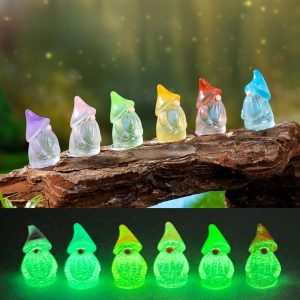 Glow-in-the-dark Easter Gnome Mini Figurines Diy Gardening Decor Accessories Mini Ornaments For Micro Landscape Fairy Garden