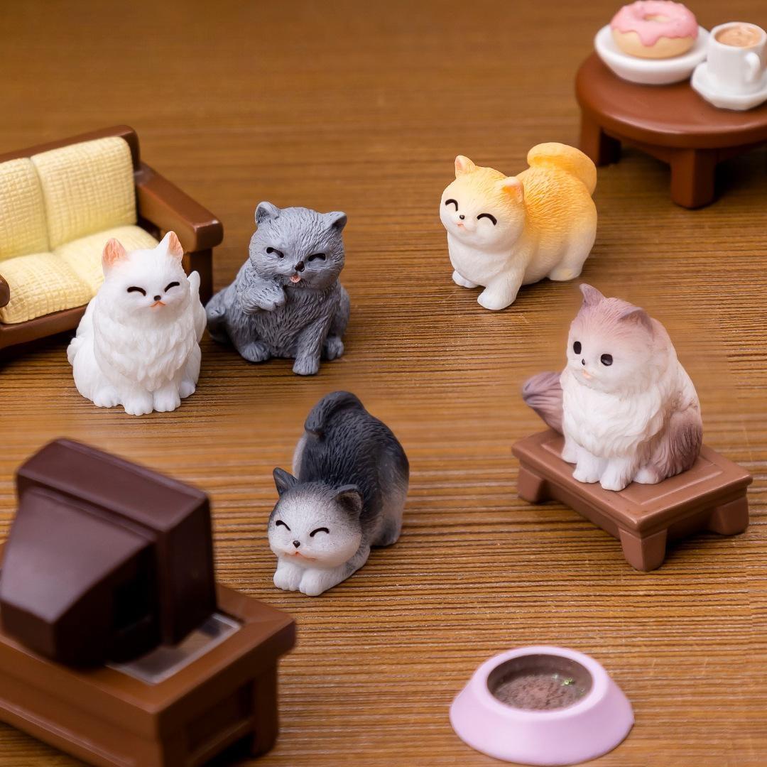 Cute Mini Cat Figurines Moss Terrarium Diy Decor Accessories Tiny Miniature Ornaments For Micro Landscape Desktop Car Interior Decorations Cute Mini Cat Figurines Moss Terrarium Diy Decor Accessories Tiny Miniature Ornaments For Micro Landscape Desktop Car Interior Decorations