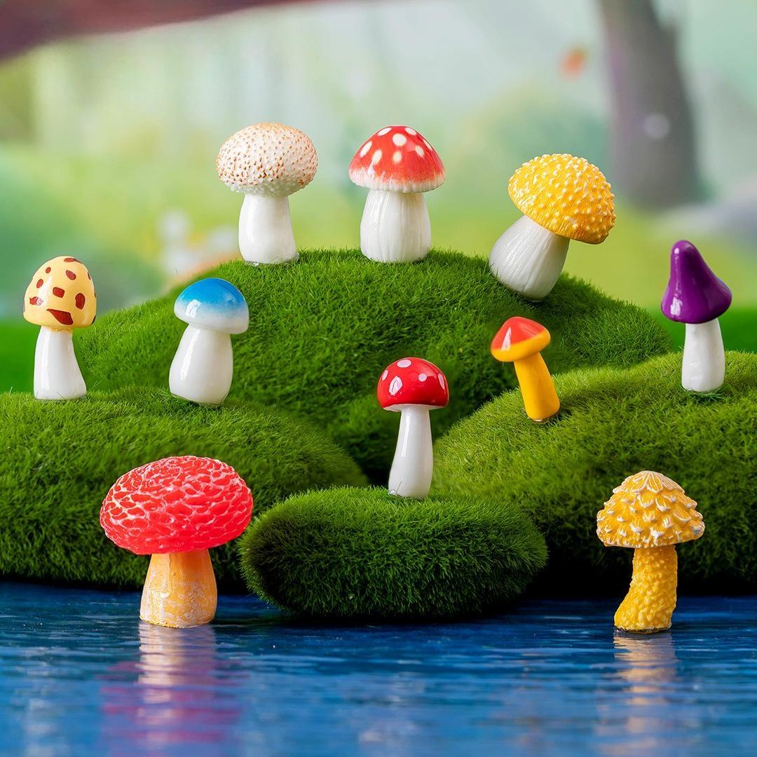 Artificial Jungle Mushroom Mini Figurines For Moss Micro Landscape Diy Bonsai Gardening Layout Accessories Tiny Ornaments For Terrarium Moss Bottle Decor Artificial Jungle Mushroom Mini Figurines For Moss Micro Landscape Diy Bonsai Gardening Layout Accessories Tiny Ornaments For Terrarium Moss Bottle Decor