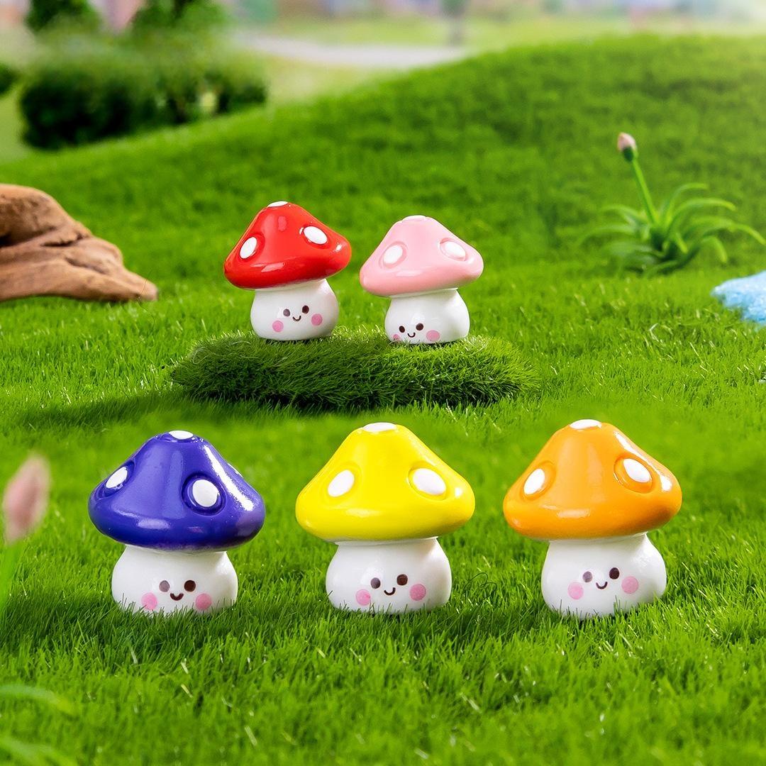 Artificial Jungle Mushroom Mini Figurines For Moss Micro Landscape, Diy Bonsai Gardening Layout Accessories, Tiny Ornaments For Terrarium Moss Bottle Decor Artificial Jungle Mushroom Mini Figurines For Moss Micro Landscape, Diy Bonsai Gardening Layout Accessories, Tiny Ornaments For Terrarium Moss Bottle Decor
